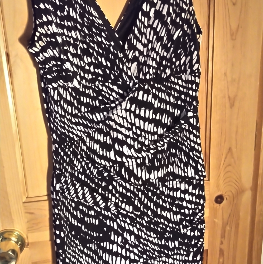 Black and white cocktail dress